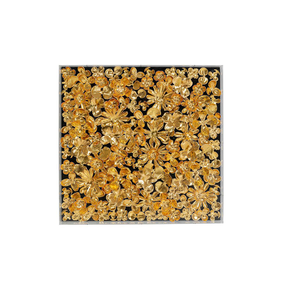 Deko Rahmen Gold Flower