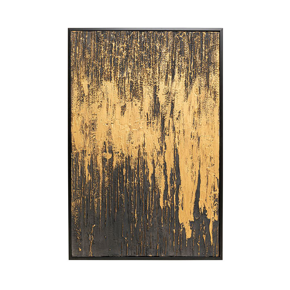 Gerahmtes Bild Abstract Schwarz 80 x 120 cm Gerahmtes Bild Abstract Schwarz 80 x 120 cm