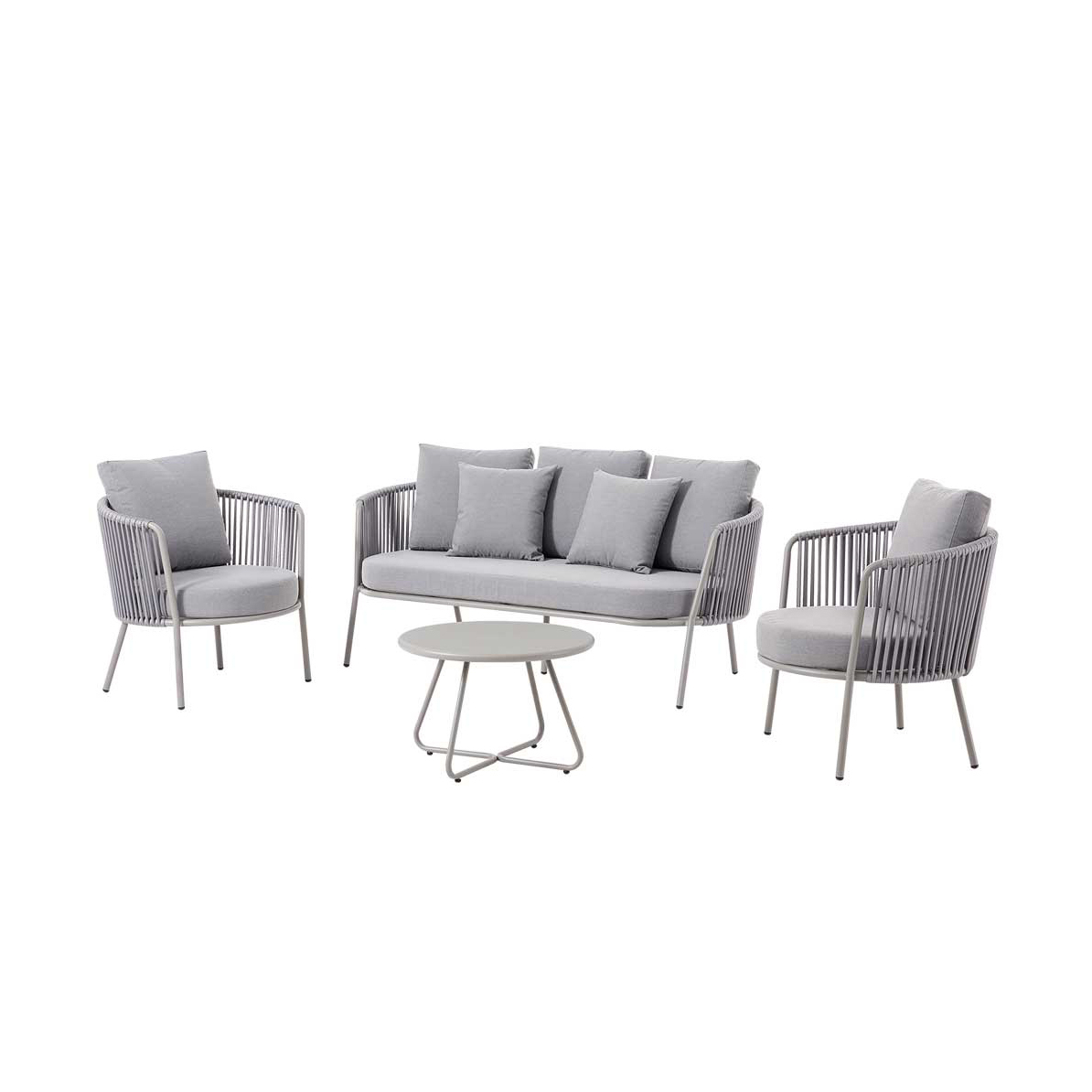 Gastronomie_Outdoorlounge_Kosma-light-grey_Set Kosma Lounge Set Light Grey