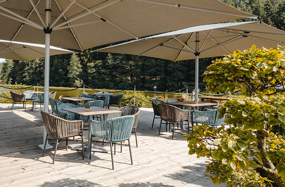 Referenz Gläserner Bauernhof Outdoorbereich