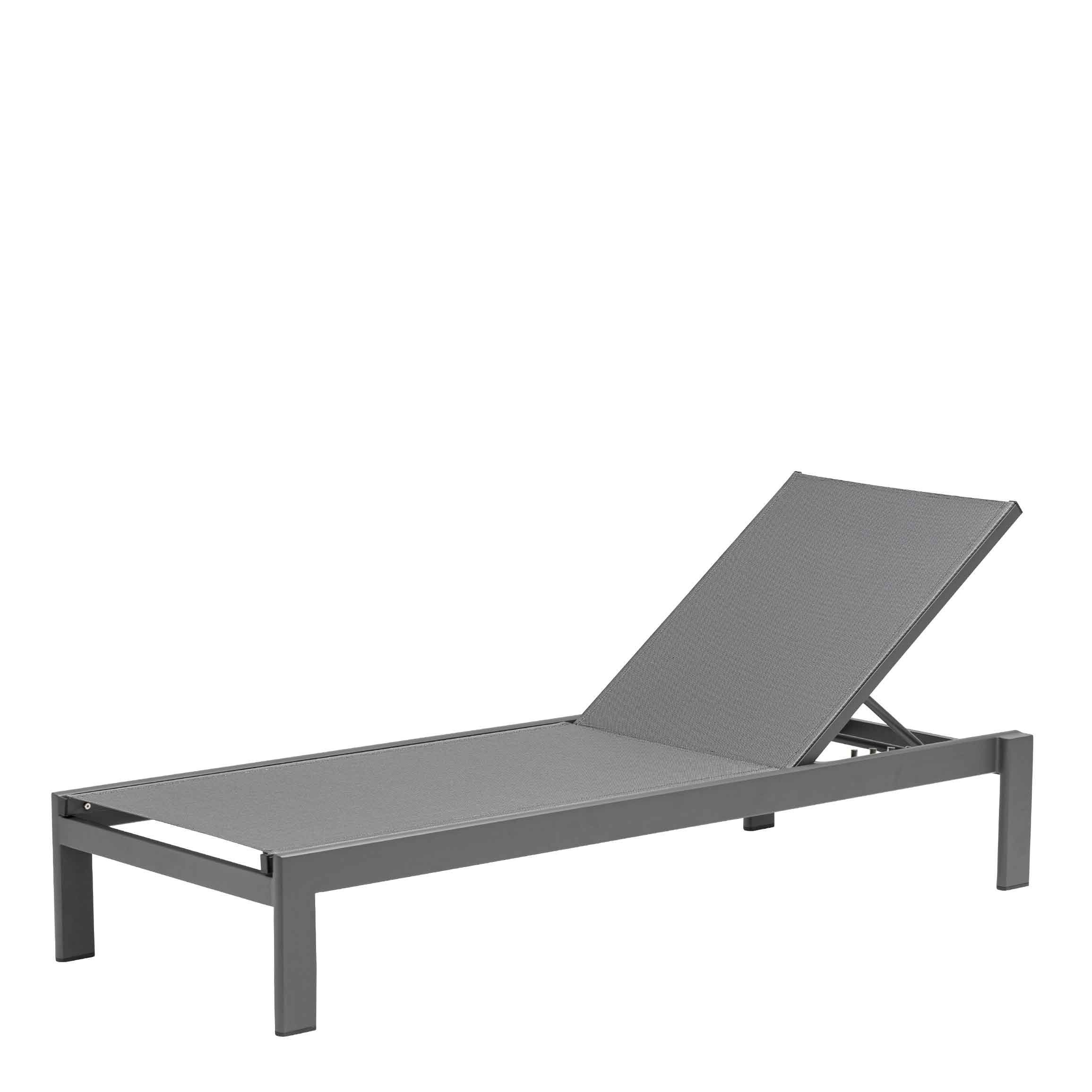 Ponce Anthrazit Outdoorsonnenliege – Frontansicht