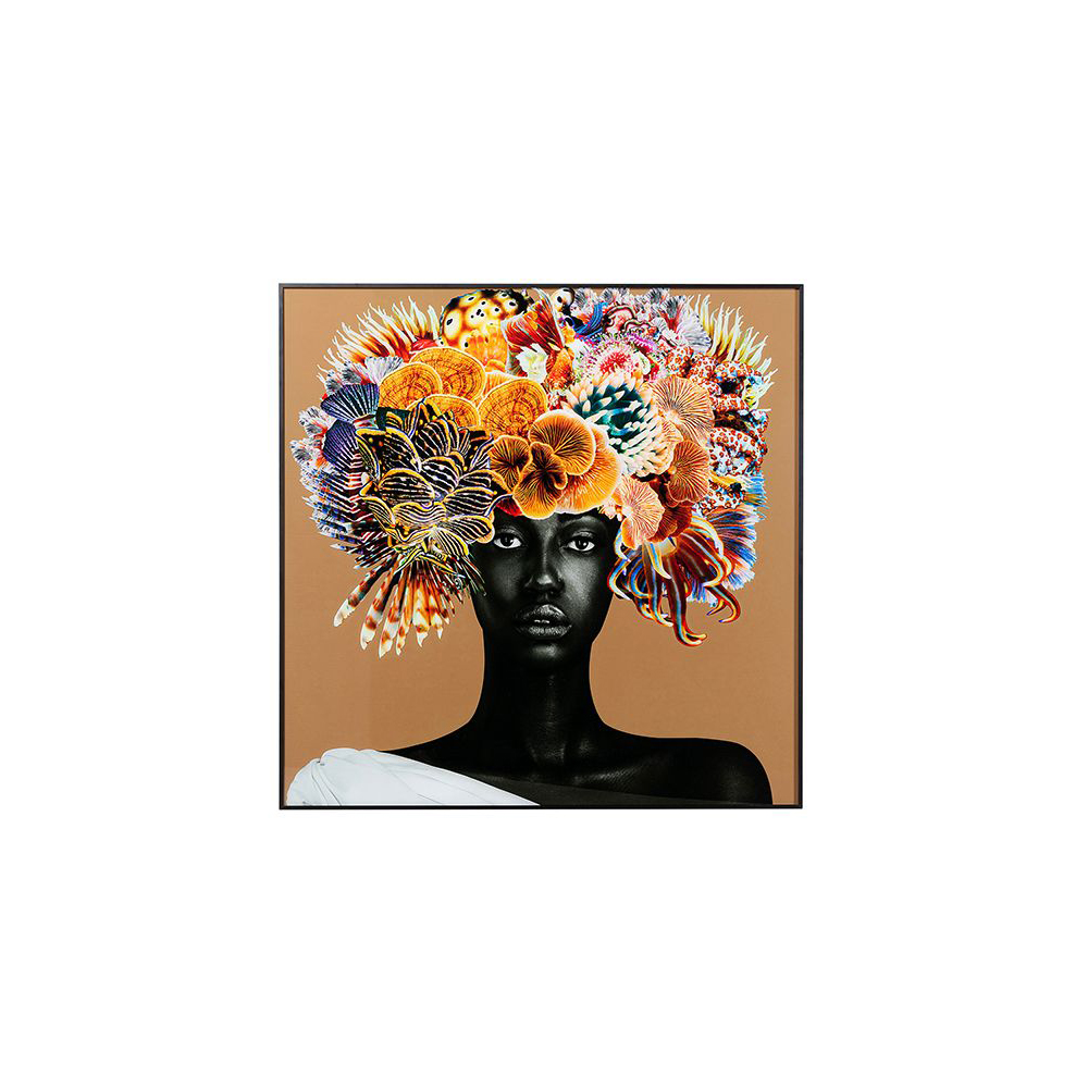 Gerahmtes Bild Flower Hair 120 x 120 cm Gerahmtes Bild Flower Hair 120 x 120 cm