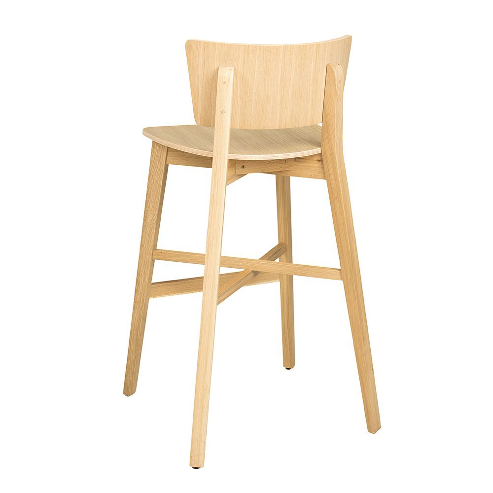 Barhocker Dimoni-Bar aus Eichenholz, Sitzhöhe 74 cm, für Gastronomie & Hotel